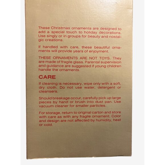 Corning Glass Works Christmas Ornaments Set Of 6 With Vintage 1973 - Picture 12 of 13